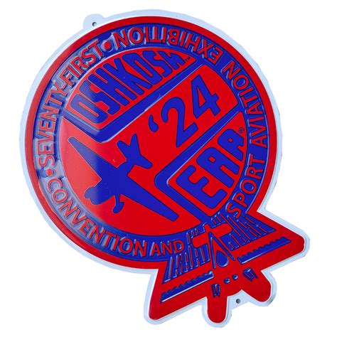 Eaa Oshkosh 2024 Flightline Logo Tin Sign Shop Eaa Merchandise