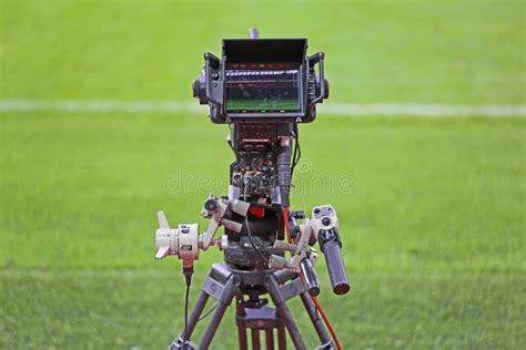 TV Camera On Football Field Stock Photo - Image: 59687171