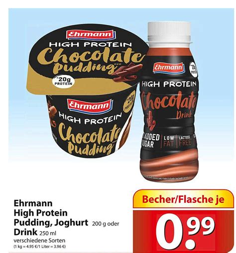 Ehrmann High Protein Joghurt Pudding Oder Drink Angebot Bei Famila