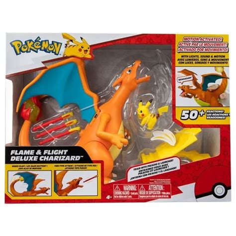 Figurine Pok Mon Dracaufeu Et Pikachu Figurine Interactive Deluxe