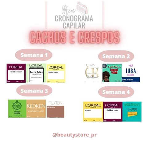 Comprar Cronograma Capilar Mensal Cachos E Crespos A Partir De R