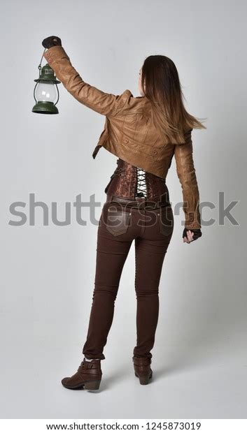 Full Length Portrait Brunette Girl Wearing Stock Photo 1245873019 Shutterstock