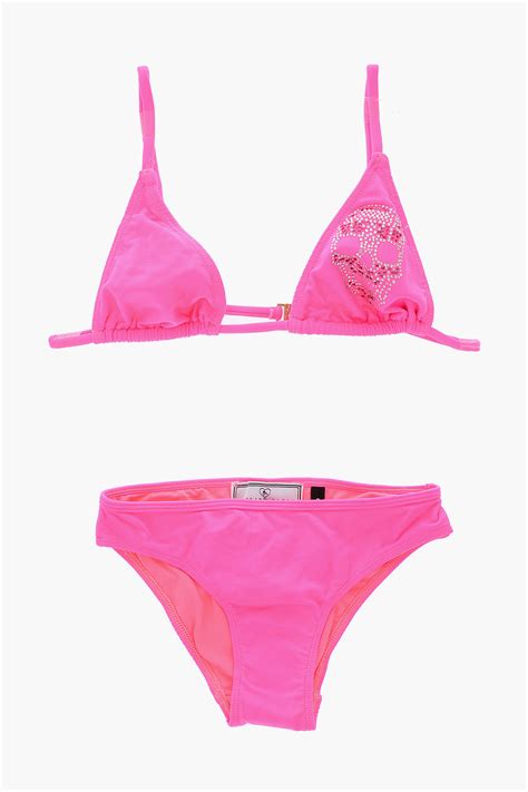 Philipp Plein solid color bikini swimsuit with skull 여자 아동 Glamood Outlet
