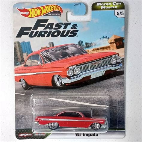 Hot wheels premium โมเดลรถเหลก รน 61Impala ในภาพยนตรเรอง Fast Furious Lazada co th