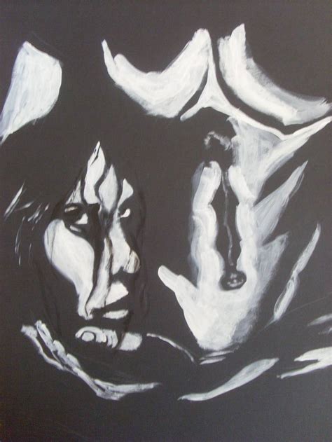 Sexy Hot COUPLE Nude Erotic Shadow Black White Original Painting COA Painting By Alina Mardare
