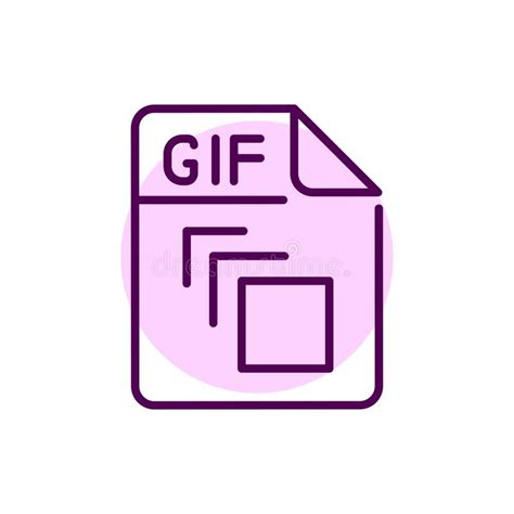  File Color Line Icon Format And Extension Of Documents Stock