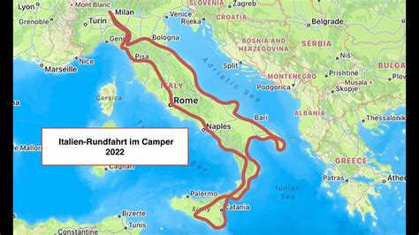 Italienrundfahrt im Camper 2022 Teil 1 Westküste YouTube