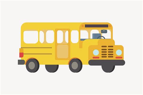 Happy Cute Kids Ride School Bus Together Royalty Free Svg Clip Art