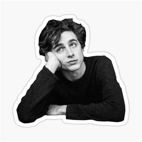 Stickers Timothee Chalamet Black And White Stickers Print Stickers