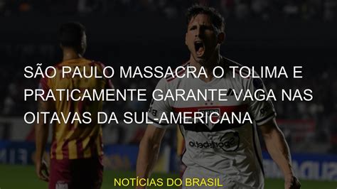 São Paulo massacra o Tolima e praticamente garante vaga nas oitavas da