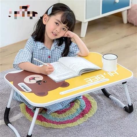 Jual Fashionstar9 Meja Lipat Besi Portable Meja Lipat Kayu Anak