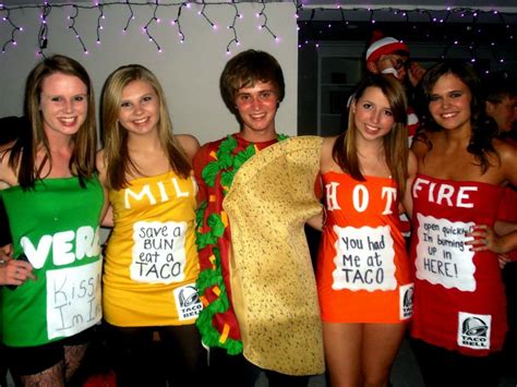 My Friends And I Halloween Last Year Diy Halloween Costumes Taco Bell Sauce Packets Group