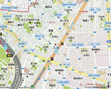 入谷駅入口（台東区 バス停）の住所・地図｜マピオン電話帳