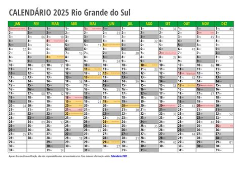Ferias De Inverno 2025 Rs - Calendário 2025 com Feriados Rio Grande do Sul | Calendário 2025
