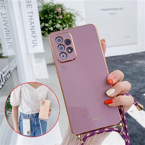 Case Infinix Hot Play I S Nfc Crossbody Lanyard Plating Silicone Casing Infinix Hot