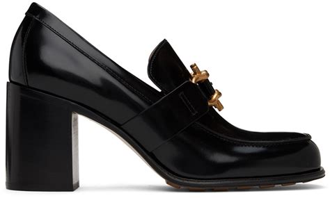 Bottega Veneta Black Monsieur Heels - 1000 Black | Editorialist