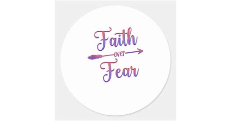 Faith Over Fear Tank Top Classic Round Sticker Zazzle