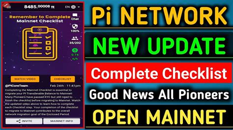 Pi Network New Update Pi Network Mainnet Checklist Pi Network Open