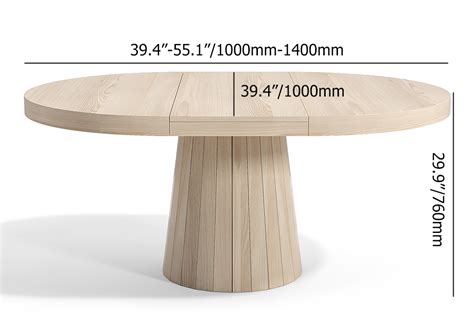 Japandi 39 55 Extendable Whitewash Dining Table 6 Seater Oval Round