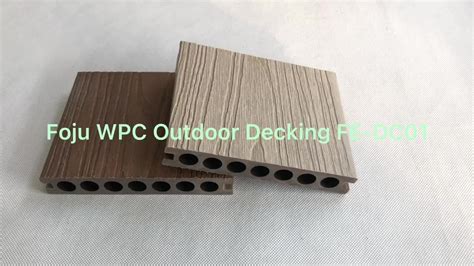 Foju Wpc Teak Color Wpc Terrace Outdoor Fireproof Capped Wood Fiber