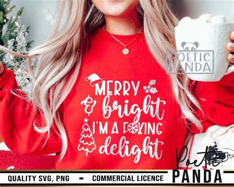 Rude Christmas Svg Png Jolly Af Svg Holiday Shirt Svg Dear Etsy