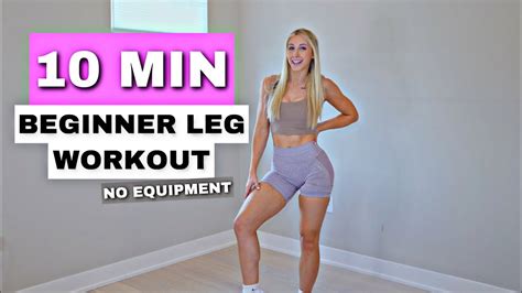 10 Min Beginner Leg Workout No Equipment Youtube