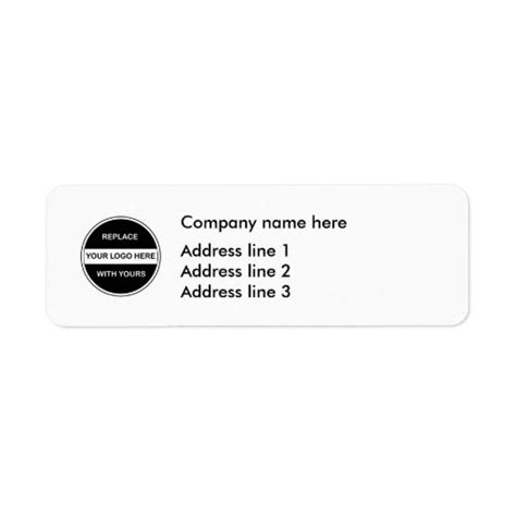 Business Logo Address Template Labels | Zazzle