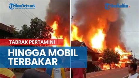 Hindari Kucing Yadi Tabrak Pertamini Hingga Mobil Terbakar Anak Dan