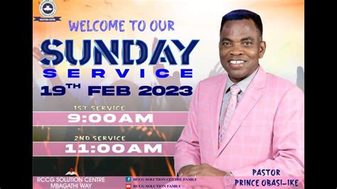 19th February 2023 Sunday 1st Service Youtube