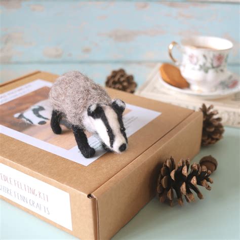 Badger Needle Felting Kit Lincolnshire Fenn Crafts