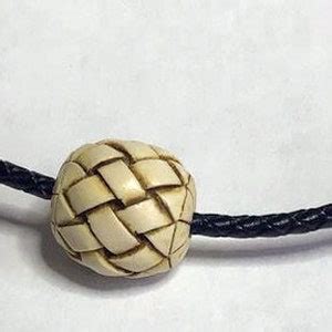 Neil Eyre Inspired Naked Afraid XL LARGE Ivory Barrel Braid Carved Bead