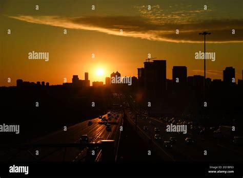 Sunset In Toronto Stock Photo Alamy