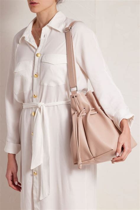 Nude Beige Shoulder Bag Greek Chic Handmades