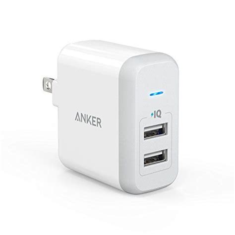 Upgraded Anker 24w Dual Usb Wall Charger Powerport 2 With Power Iq For Iphone 7 6s Plus Ipad Pro