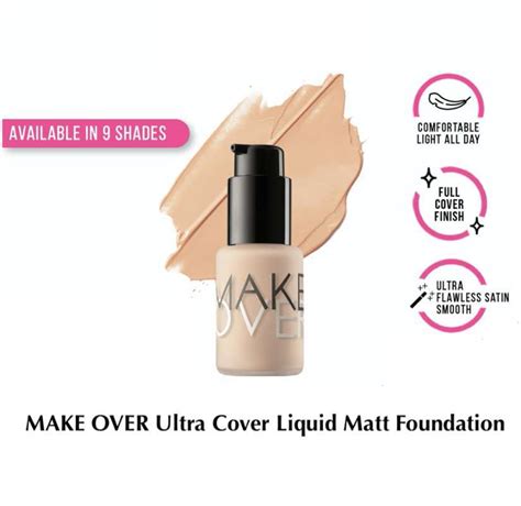 Jual MAKE OVER Ultra Cover Liquid Matt Foundation 33 Ml Matte Foundation 03 Nude Silk Di