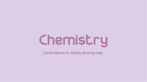 Chemistry Font : Download Free for Desktop & Webfont