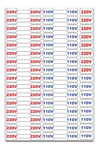 Enchufes Y Cables Para Etiquetas Adhesivas De Voltaje De 110 V Y 220 V