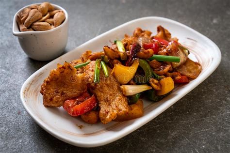 Stir Fried Chicken With Cashew Nuts Stock Image Image Of Authentic Meat 158223705