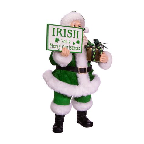 Kurt S Adler 105in Fabriché Musical Irish Santa T Box Boscovs