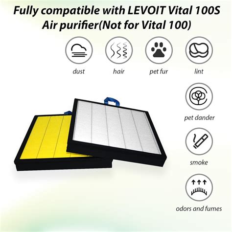 Dttery Filtro De Repuesto Para Purificador De Aire LEVOIT Vital 100S