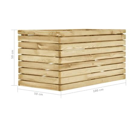 vidaXL Plantenbak verhoogd 100x50x50 cm geïmpregneerd grenenhout online