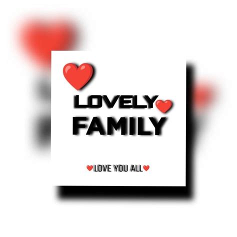 Lovely Family Card with Heart Design