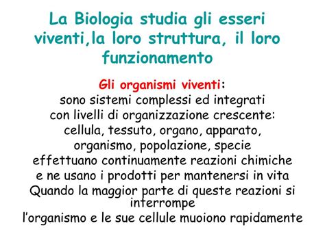 PPT La Biologia Studia Gli Esseri Viventi La Loro Struttura Il Loro