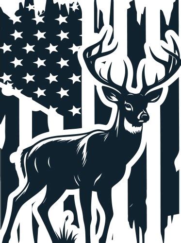 Deer Flag Svg Deer Hunt Flag Svg Hunting Flag Sv Vector Image