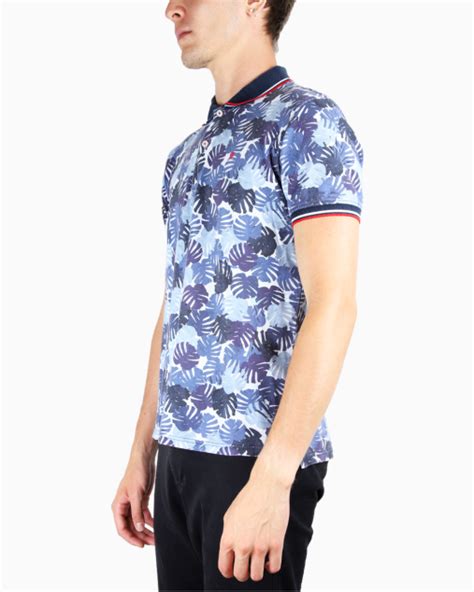 Camisa Polo Carolina Herrera Original Estampada Azul Masculina