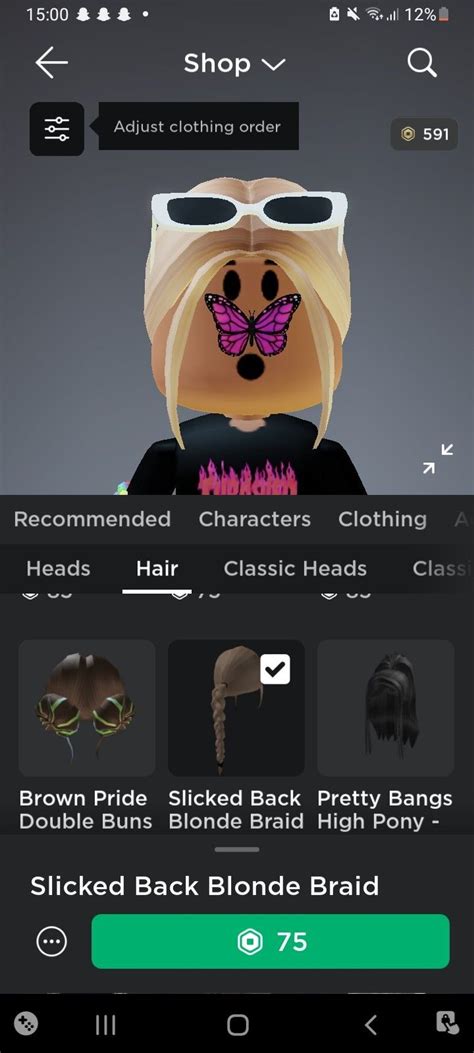 Roblox Blonde Braids Head Hair Double Buns