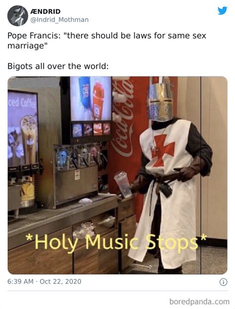 Of The Best Reactions To Pope Francis Endorsing Civil Unions For Same Sex Couples Bored Panda