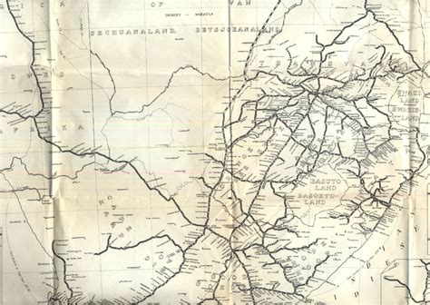 Standard Railway Map of South Africa 1929 in English & Dutch