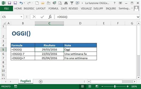 Come Usare La Funzione Oggi Di Excel Excel Academy