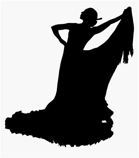 Traditional Feminine Flamenco Dancer Silhouette Traditional Dance